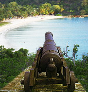 Canon at Fort Barrington Antigua